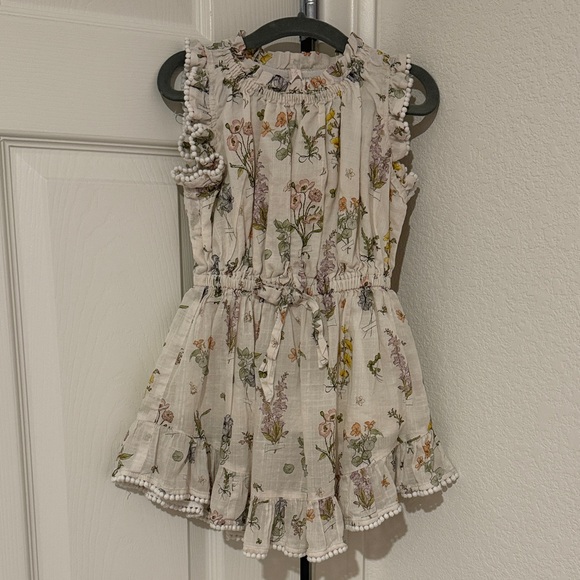 Zimmermann Kids' Jeannie Floral Print Ruffle Trim Cotton Dress - Picture 5 of 10